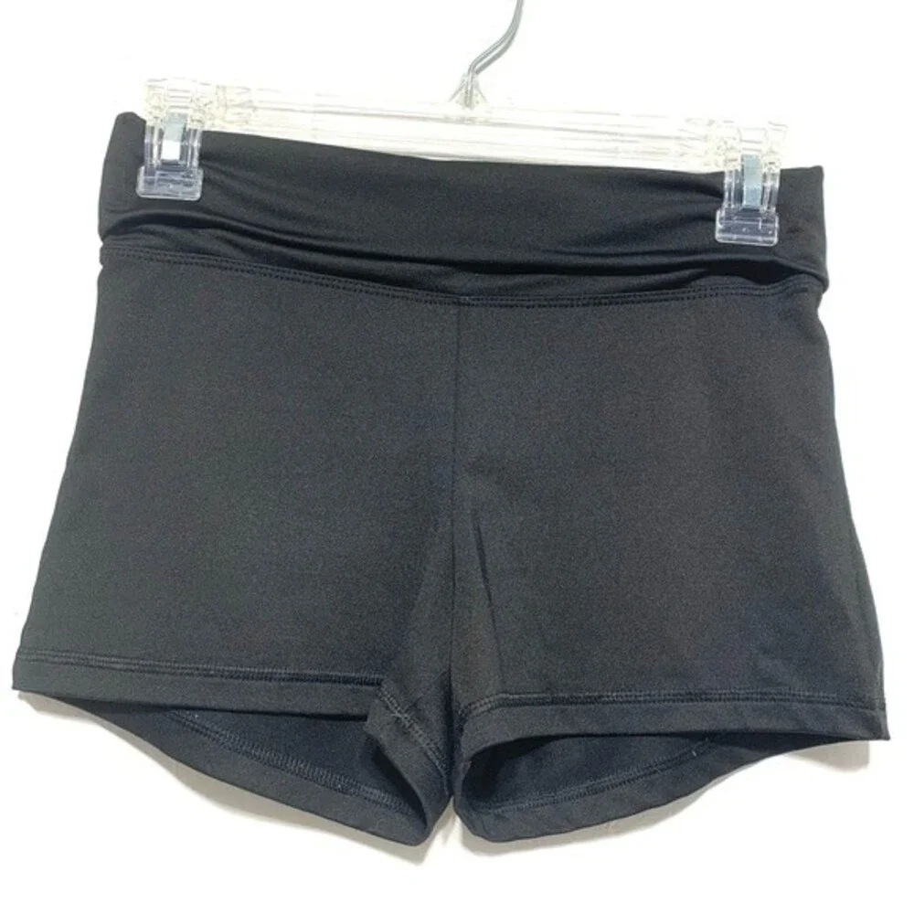 Forever 21 Black Bootie Short Stretch Shorts Dance Workout High Waist size XS